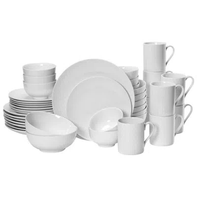 Mikasa Cheers White 40-piece Porcelain Dinnerware Set, Service For 8