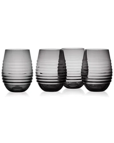 Mikasa Ciara 18oz Stemless Wine Glasses In Black