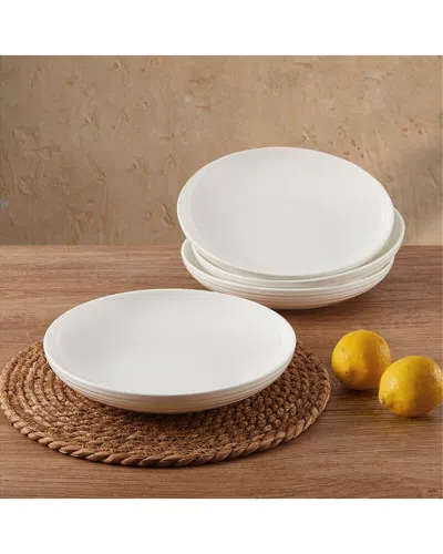 Mikasa Ciara 9in Bone China Pasta Bowls In White