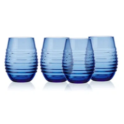 Mikasa Ciara Stemless Wine Glasses In Blue