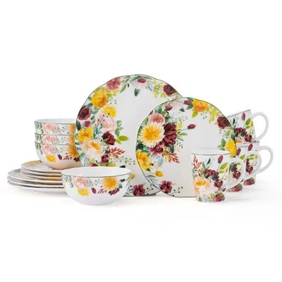 Mikasa Clara 16-piece Lightweight Chip-resistant Bone China Dinnerware Set, Service For 4 In Yellow