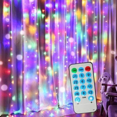 Mikasa Clear 200 Led String Light Curtain With 8 Lighting Effects And 4 Music Modes In Multi