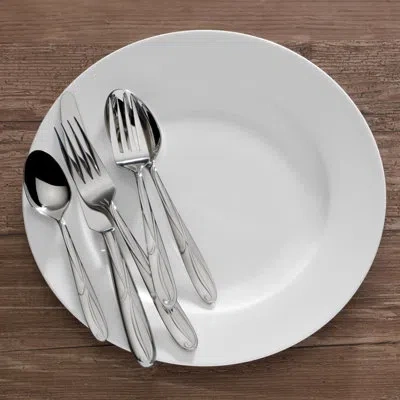 Mikasa Cocoa Blossom 65-piece 18/10 Stainless Steel Flatware Set, Service For 12