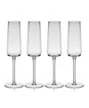 Mikasa Cora 8 Ounce Flute Glass 4-piece Set In Clear