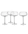 Mikasa Craft 15 Ounce Coupe Glass 4-piece Set In Clear
