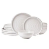 Mikasa Declan 12pc Stoneware Dinnerware Set In Cream