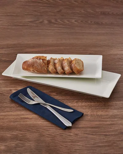 Mikasa Delray Bread Tray, Set Of 2 In White