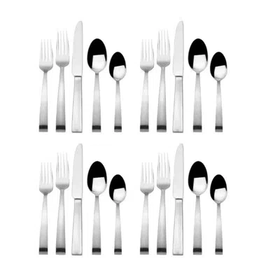 Mikasa Delta 20 Piece Flatware Set, Service For 4, 18/10 Stainless Steel