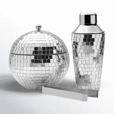 Mikasa Disco Beats 3-piece Bar Set In Silver