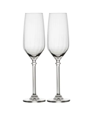 Mikasa Eloise Champagne Flutes, Set Of 2 In White