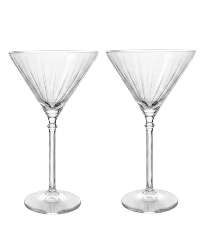 Mikasa Eloise Martini Glasses, Set Of 2 In Transparent