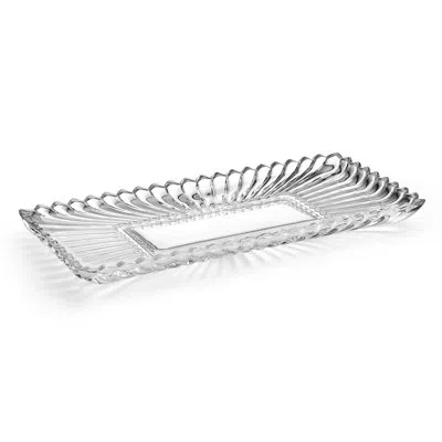 Mikasa Estate 14.75 In. Crystal Rectangular Tray In Clear