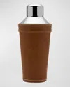 MIKASA FAUX LEATHER STITCHED COCKTAIL SHAKER, 28 OZ