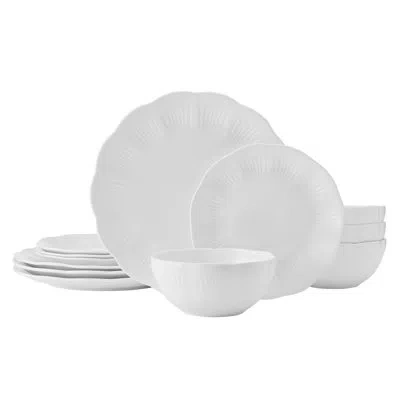 Mikasa Flora 12-piece Dinnerware Set, Service For 4 In White