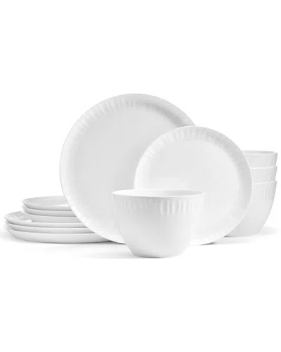 Mikasa Franklyn 12pc Bone China Dinnerware Set In White