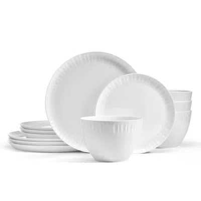 Mikasa Franklyn 12-piece Bone China Dinnerware Set, Service For 4 In White