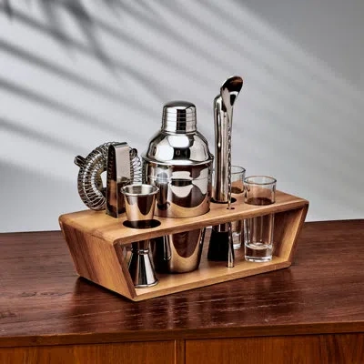 Mikasa Glenwood Mixology Set, 8 Piece In Silver