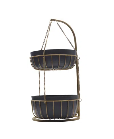 Mikasa Gourmet Basics Aztec 2-tier Basket In Gold