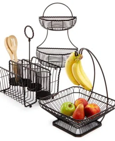 Mikasa Gourmet Basics By  Wire Basket Collection In Black Grou