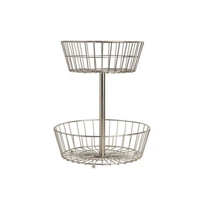 Mikasa Gourmet Basics Geneva 2 Tier Basket In Gray