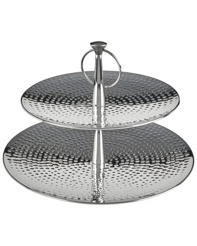 Mikasa Hammered 2-tier Stainless Steel Server In Silver