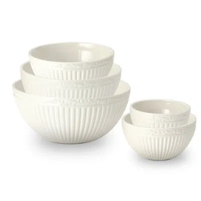 Mikasa Italian Countryside 5-piece Serving Bowl Set In Cream