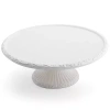 Mikasa Italian Countryside Footed Cake Plate In White