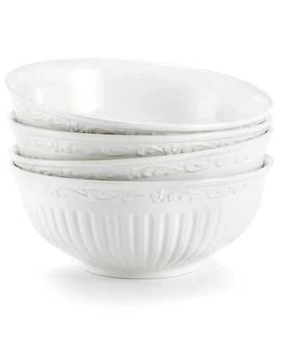 Mikasa Italian Countryside Fruit Dishes, Set Of 4 In White