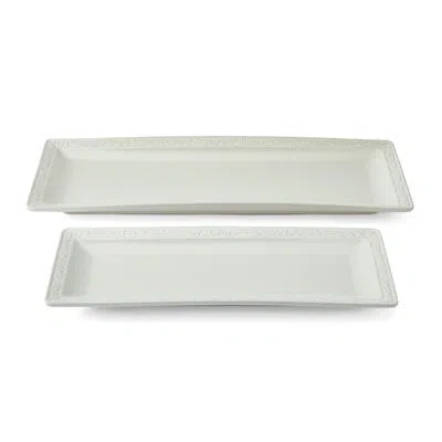 Mikasa Italian Countryside Set Of 2 Bread Trays In White