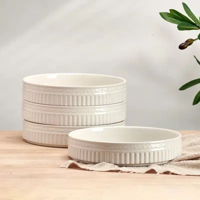 Mikasa Italian Countryside Set Of 4 Stacking Bowls In White