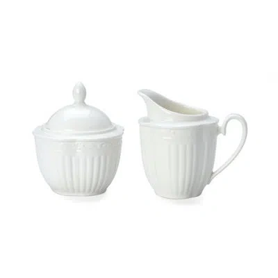 Mikasa Italian Countryside Sugar And Creamer Set In White