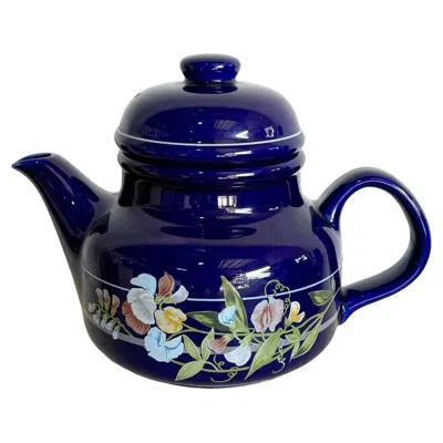 Pre-owned Mikasa Japanese  Rondo Blue Teapot
