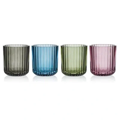 Mikasa Jasper Double Old Fashioned Glasses, Set Of 4 In Multi