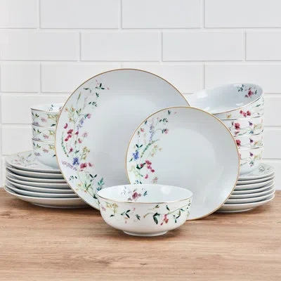 Mikasa Kalina 24-piece Porcelain Dinnerware Set, Service For 8 In Multicolor