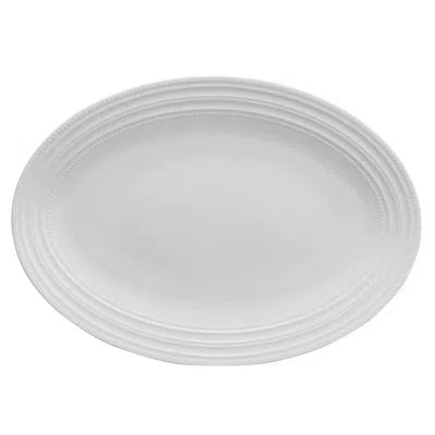 Mikasa Kamryn Vegan Bone China 14 In. Oval Platter In White