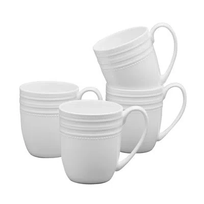 Mikasa Kamryn Vegan Bone China Coffee Mugs In White