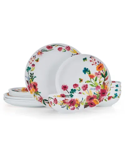 Mikasa Karina Bone China 12 Piece Dinnerware Set, Service For 4 In Assorted