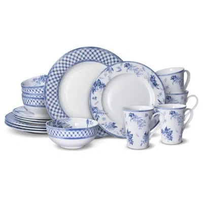 Mikasa Kiley 16-piece Lightweight Chip-resistant Bone China Dinnerware Set, Service For 4 In Multicolor