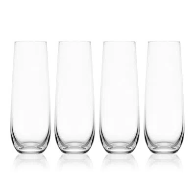 Mikasa Lana 9.5 Oz. Stemless Champagne Flutes In Clear