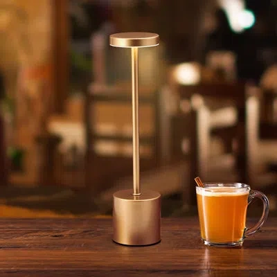 Mikasa Led Rechargeable Stick Lamp, , 13.3 Inch In Gold