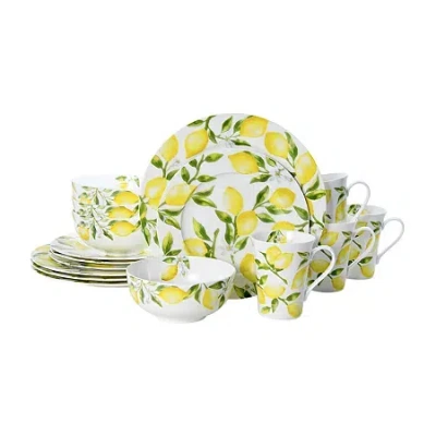 Mikasa Lemons 16-pc. Bone China Dinnerware Set In Yellow