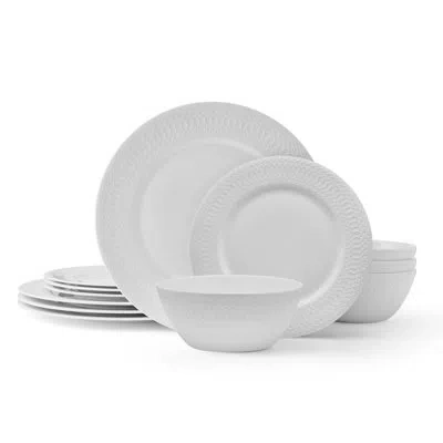Mikasa Levi 12-piece Bone China Dinnerware Set, Service For 4 In White