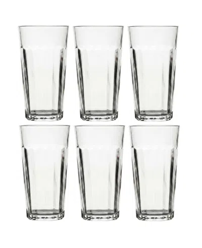 Mikasa Mable Highball Glasses, Set Of 6 In Transparent