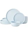 Mikasa Madison Misty Blue 12 Pc. Dinnerware Set, Service For 4 In Misty Blue
