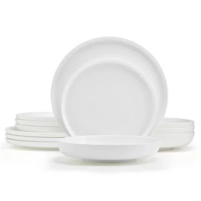 Mikasa Marion 12-piece Lightweight Chip-resistant Bone China Dinnerware Set, Service For 4 In White