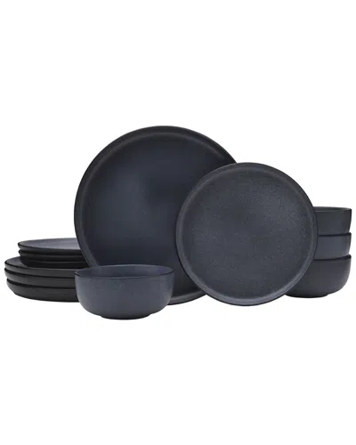 Mikasa Mayer 12pc Stoneware Dinnerware Set In Black