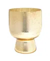 Mikasa Mercury Glass Hurricane, 8.5 Inches In Gold