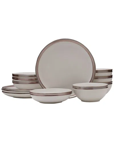 Mikasa Miller 12pc Stoneware Dinnerware Set In Brown