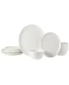 Mikasa Mirabel Vegan Bone Chip Resistant 12 Piece Dinnerware Set, Service For 4 In White