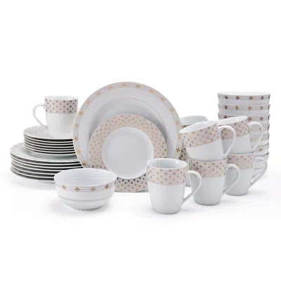 Mikasa Modern Petals 32-piece Porcelain Dinnerware Set, Service For 8 In Assorted